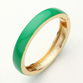 Enamel Hinged Bangle Bracelet