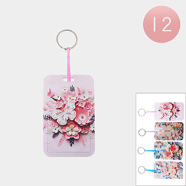 12PCS - Flower Butterfly Printed ID Holders