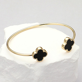 Quatrefoil Tip Cuff Bracelet