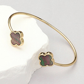 Quatrefoil Tip Cuff Bracelet