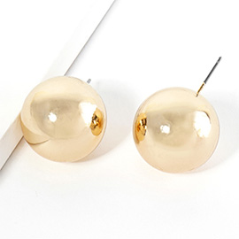 Metal Ball Stud Earrings