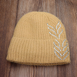 Bling Arrow Studded Accented Fuzzy Winter Beanie Hat