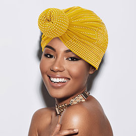 Bling Studded Turban Hat