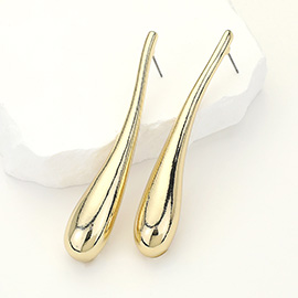 Oversized Metal Long Teardrop Earrings