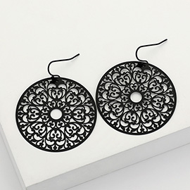 Round Filigree Dangle Earrings