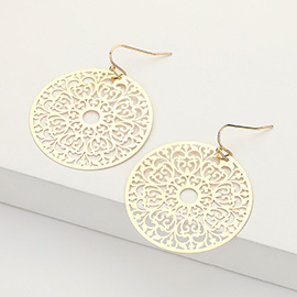 Round Filigree Dangle Earrings